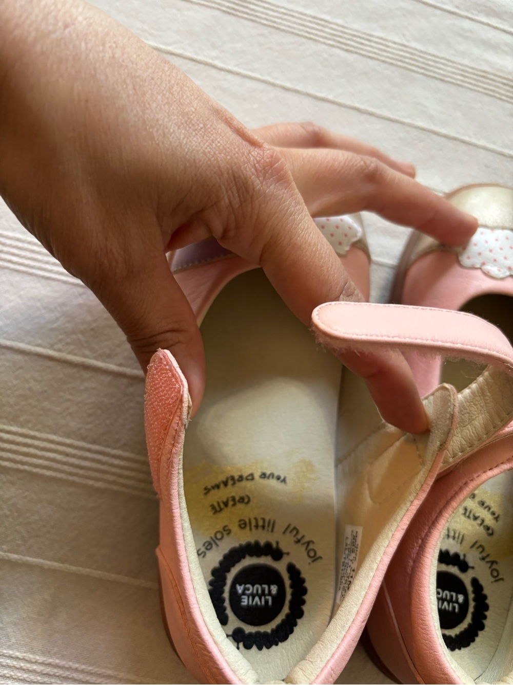 Girls Pink Mary Jane Shoes with Rainbow and Cloud Accent - Picture 3 of 6